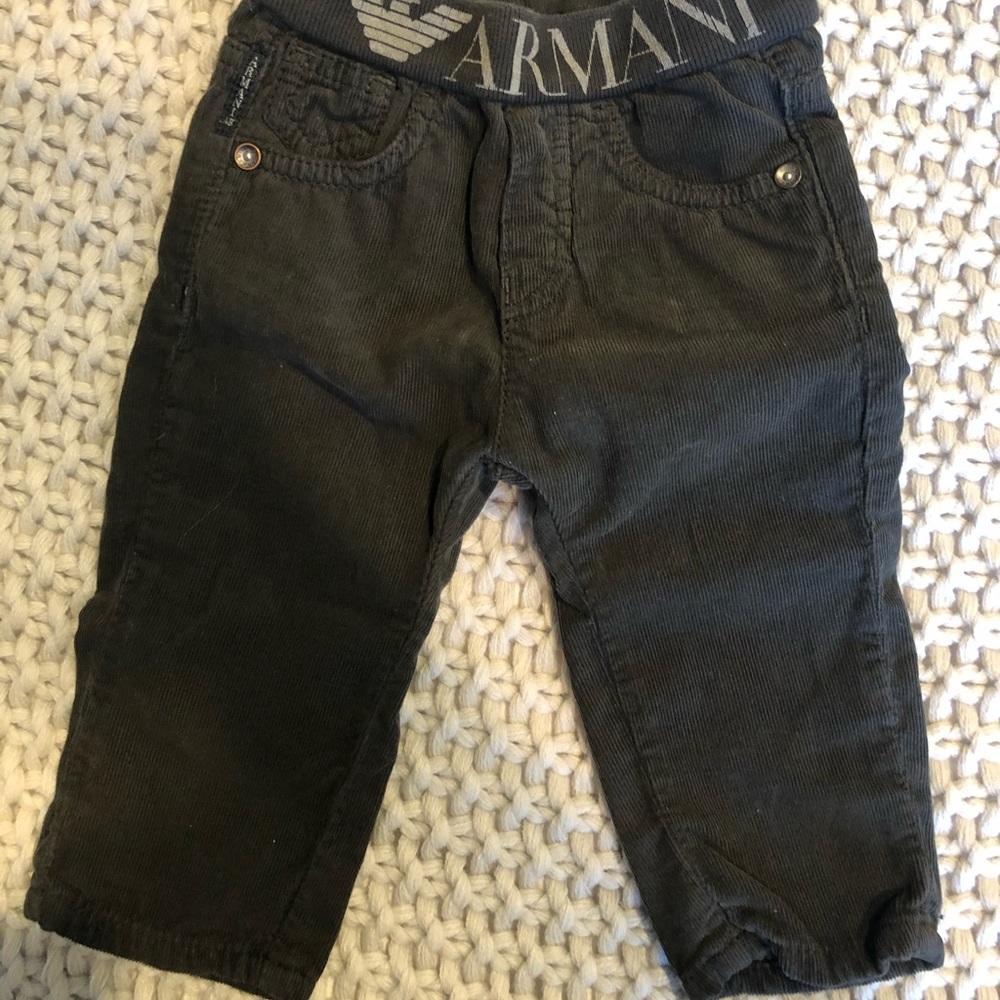 Armani kids velvet pants size 6 month